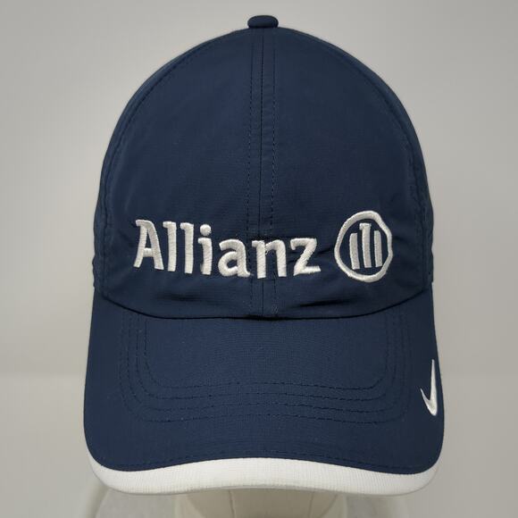 Allianz Strapback Baseball Cap Blue One Size Adjustable 6 Panel Nike Golf - Picture 2 of 10